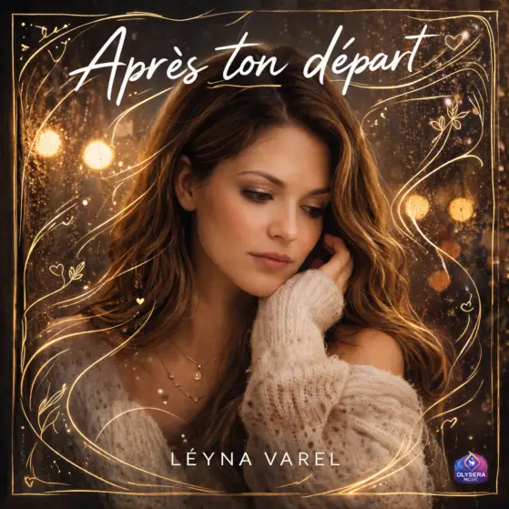 Pochette officielle du single Après ton départ de Léyna Varel produite par Olysera Music.