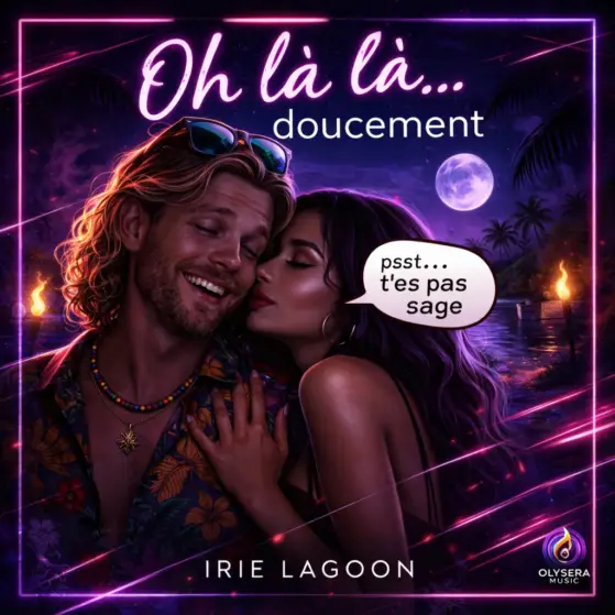 Pochette officielle du single Doucement… quand même d'IRIE LAGOON produite par Olysera Music.