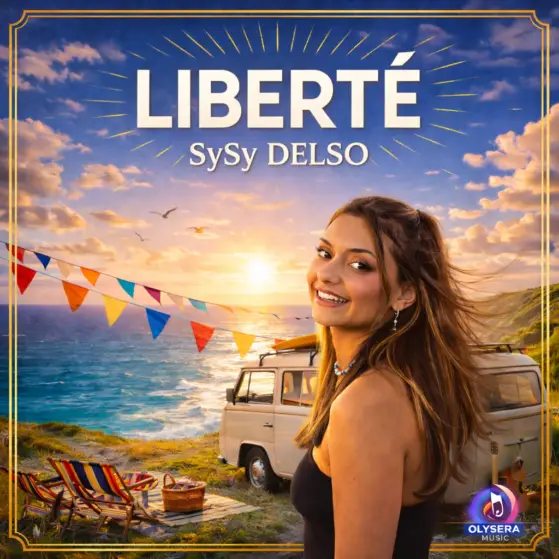 Pochette officielle du single Liberté de SySy DELSO produite par Olysera Music.