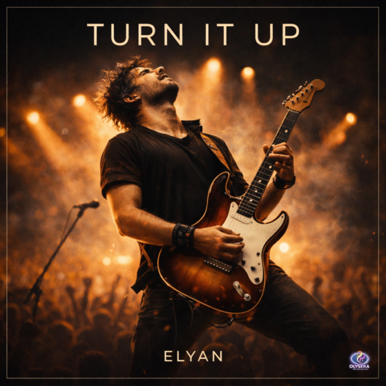 Pochette officielle du single Turn It Up d'Elyan produite par Olysera Music.