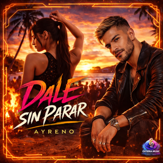 Dale Sin Parar – Ayreno | Olysera Music Pochette officielle du single Dale Sin Parar d'Ayreno produite par Olysera Music.