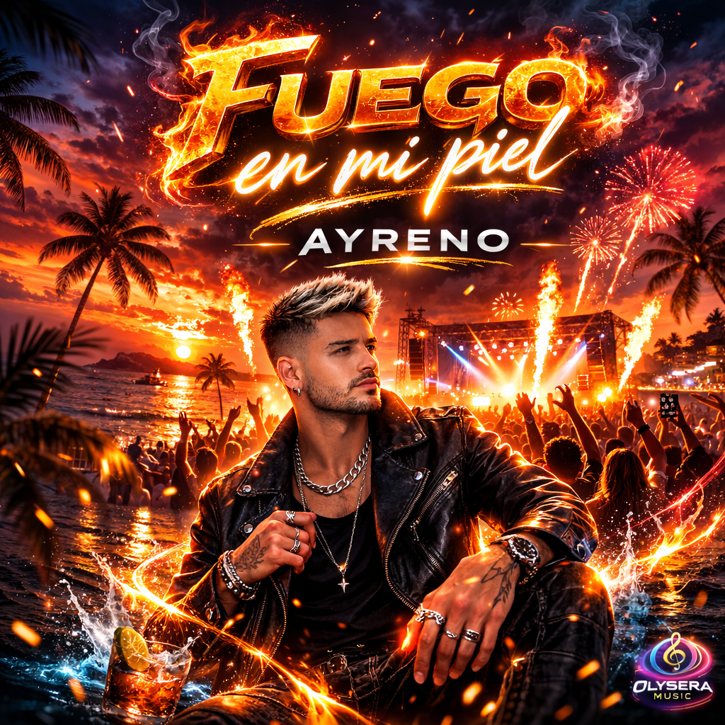 Fuego en mi piel – Ayreno | Olysera Music Pochette officielle du single Fuego en mi piel d'Ayreno publiée par Olysera Music.