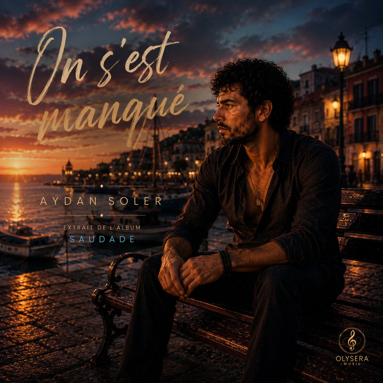 Pochette officielle de la chanson On s'est manqué d'Aydan Soler issue de l'album Saudade et produite par Olysera Music.